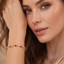 Pulseira minmalista em rubi