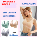 Kit com 3 Sutiãs Confort Sem Costura