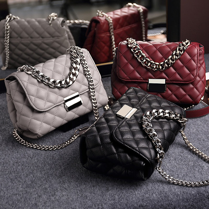 Bolsa de Couro Ferragem Prata 2 Alças