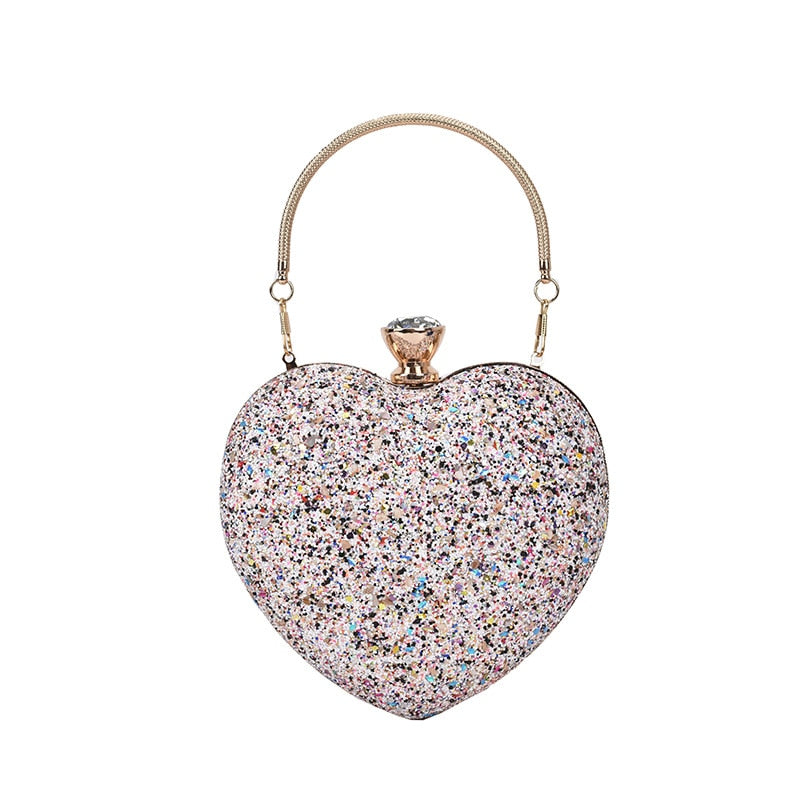 Bolsa Clutch Formato de Coração