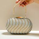 Bolsa  Diamond  Clutch Ondas em Cristais