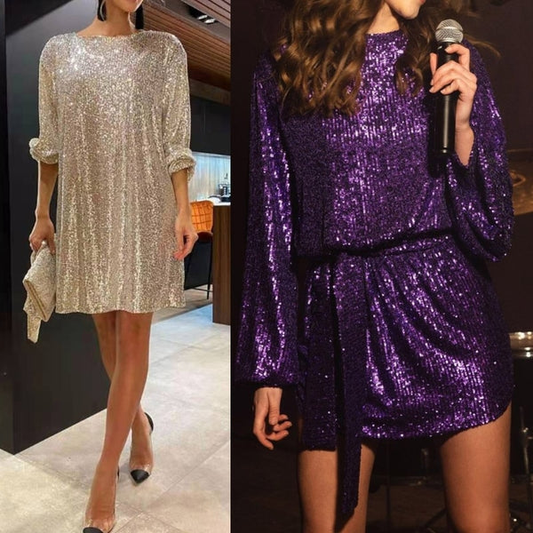 Vestido Glitter Belt